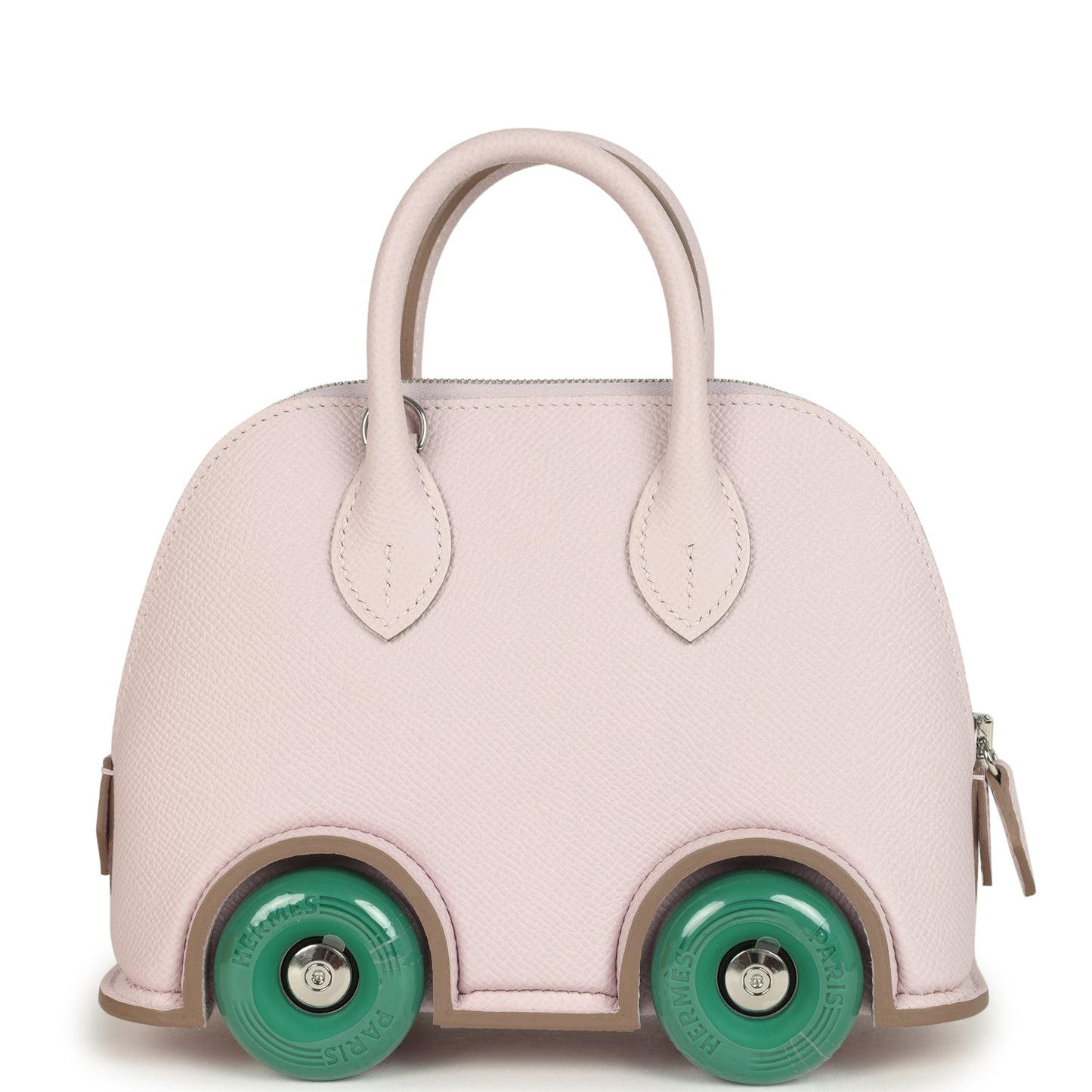 Hermes Bolide On Wheels 1923 Mauve Pale and Vert Vertigo Epsom Palladium Hardware