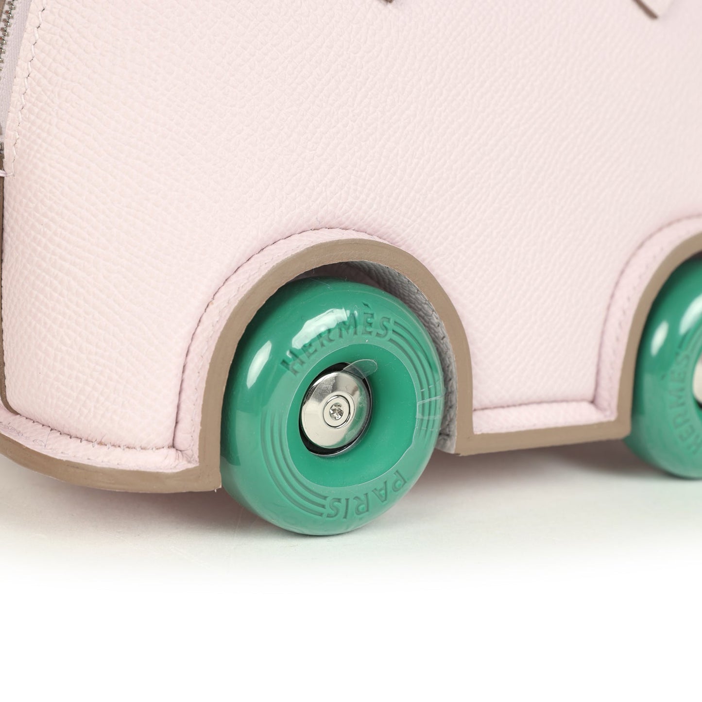 Hermes Bolide On Wheels 1923 Mauve Pale and Vert Vertigo Epsom Palladium Hardware