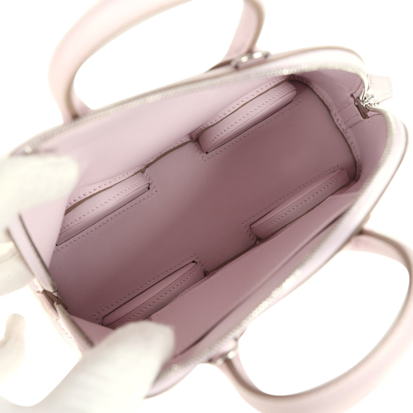 Hermes Bolide On Wheels 1923 Mauve Pale and Vert Vertigo Epsom Palladium Hardware