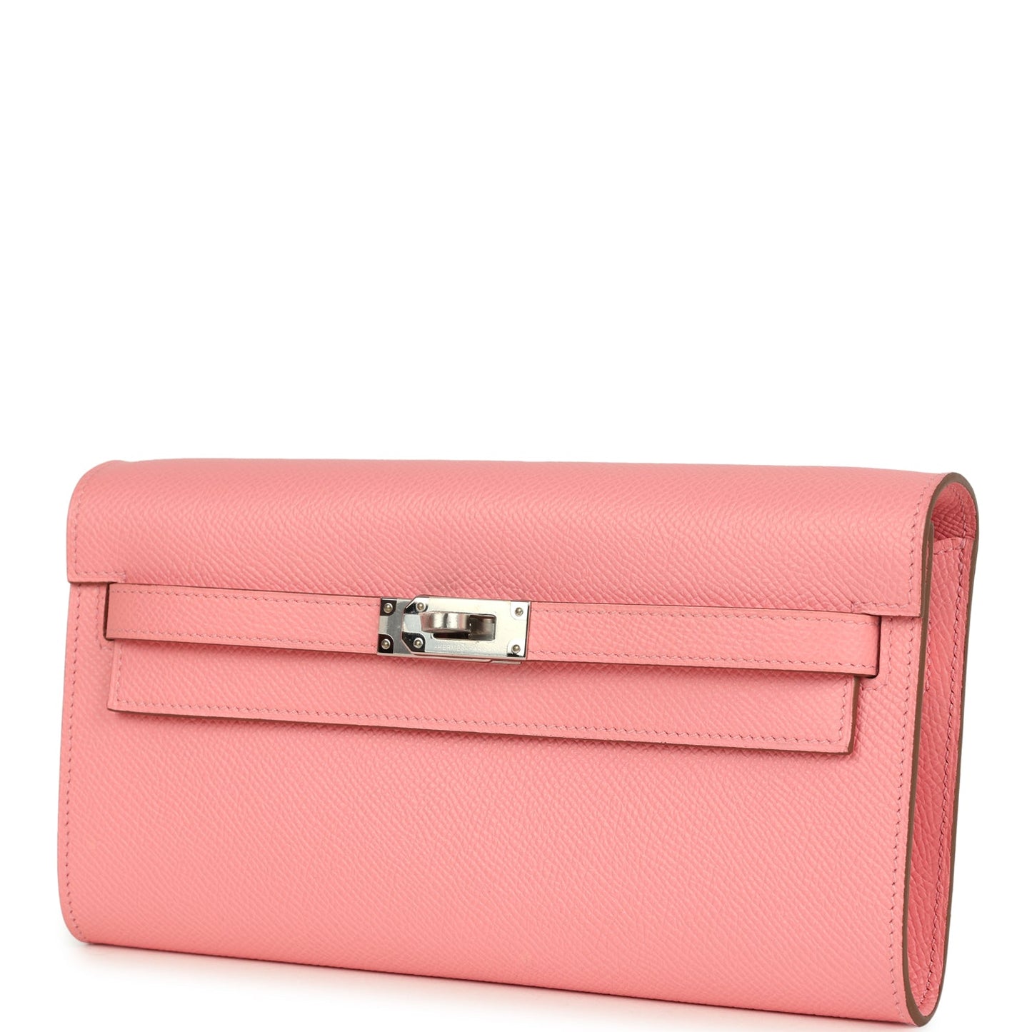 Hermes Kelly Wallet To Go Rose Confetti Epsom Palladium Hardware