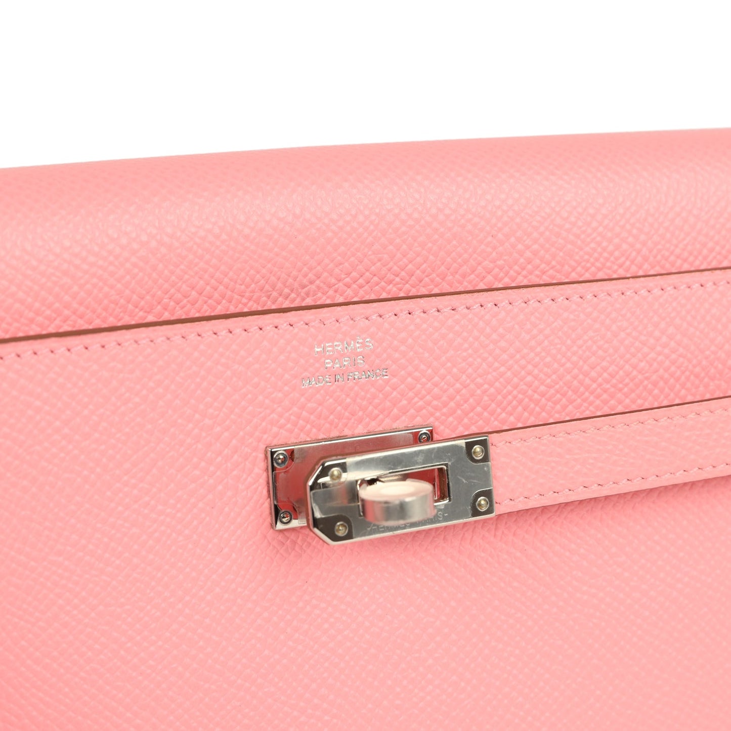 Hermes Kelly Wallet To Go Rose Confetti Epsom Palladium Hardware