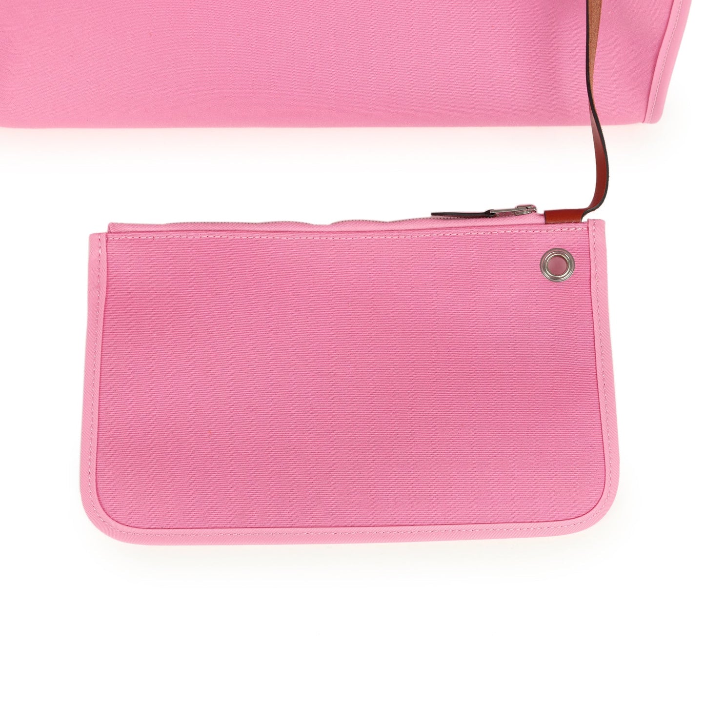 Hermes Herbag Zip PM 31 Bubblegum Pink Officier Canvas and Cuivre Hunter Palladium Hardware