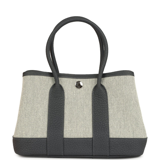 Hermes Garden Party Neo 23 Ardoise-Ecru Toile H Canvas and Ardoise Negonda Palladium Hardware