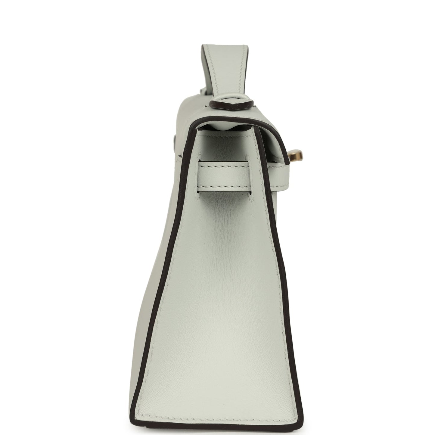 Hermes Kelly Pochette Gris Platine Swift Permabrass Hardware