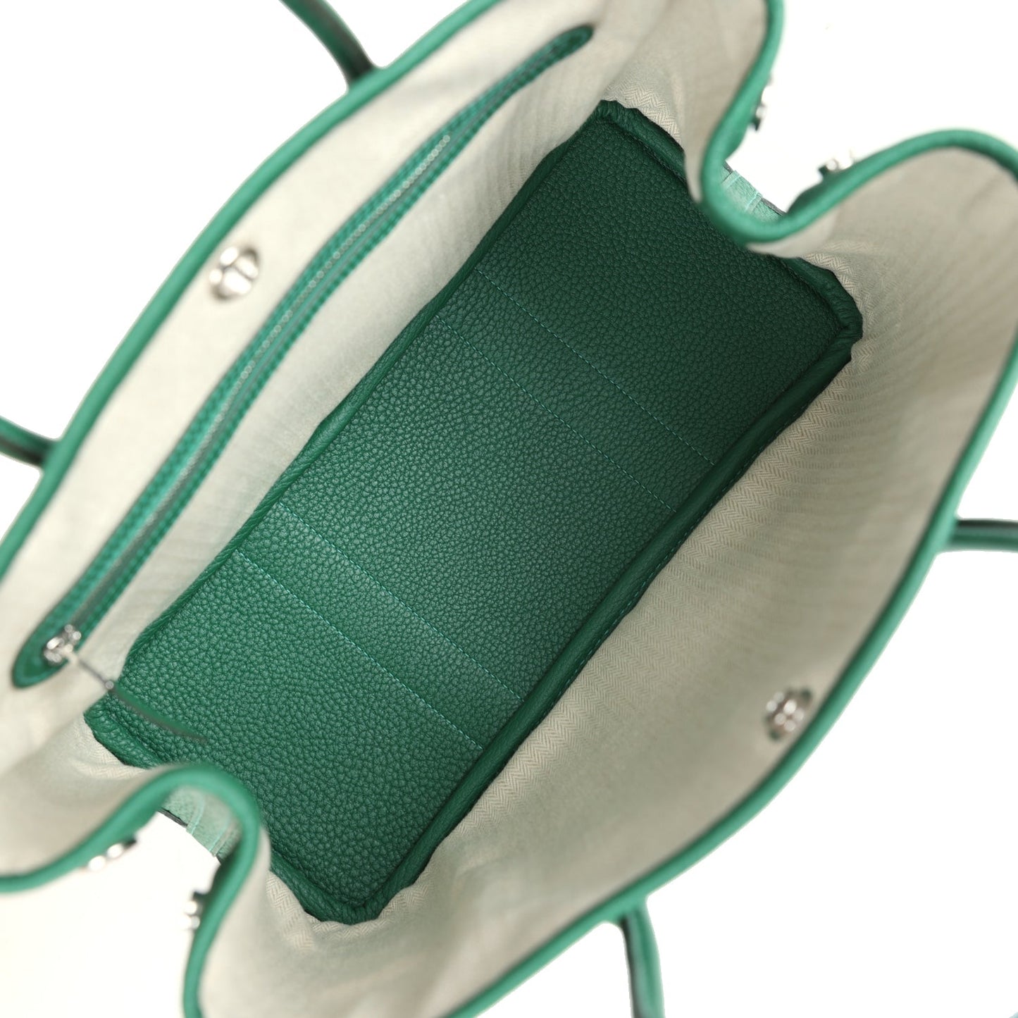 Hermes Garden Party 30 Vert Moyen Negonda Palladium Hardware