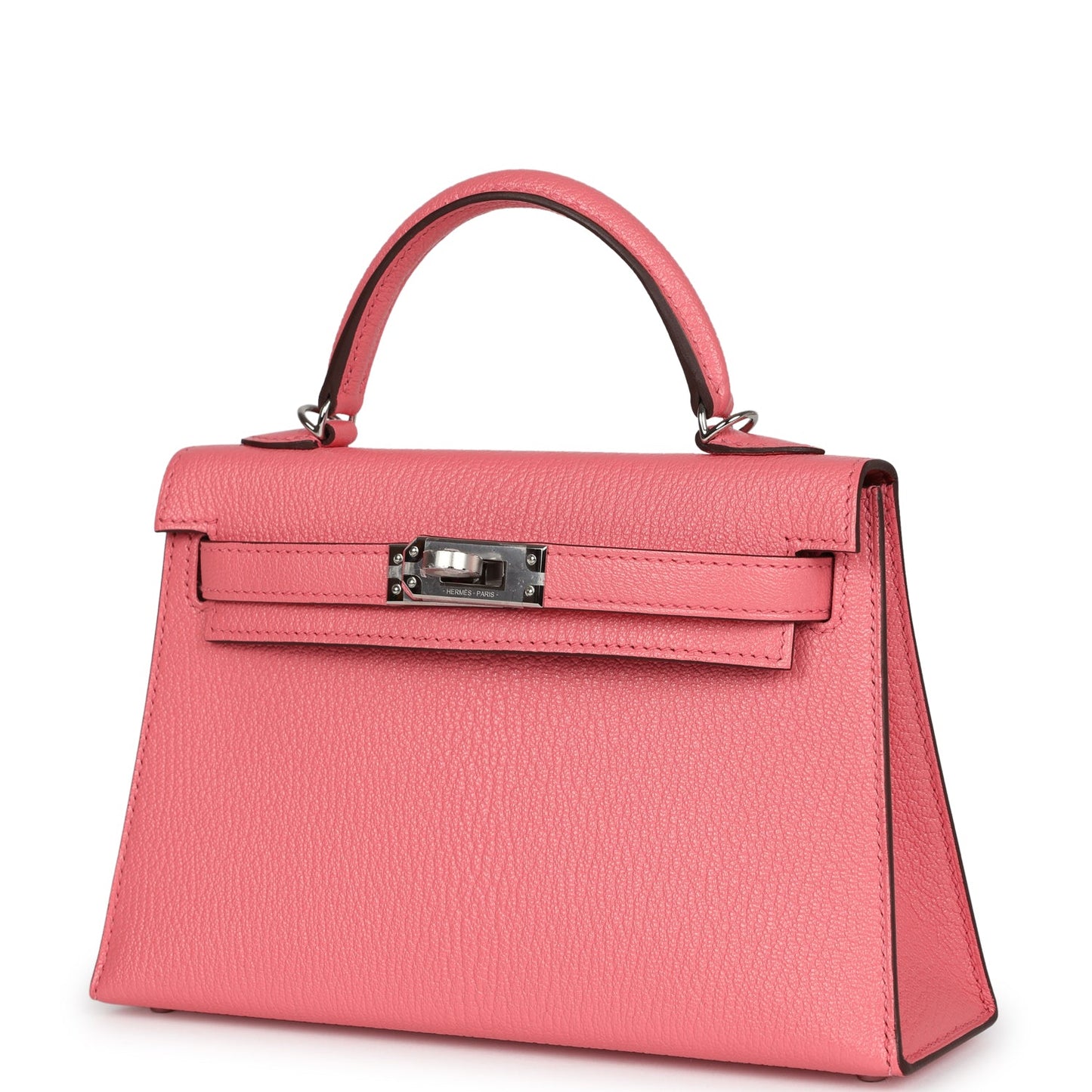 Hermes Kelly Sellier 20 Rose D'Ete Verso Chèvre Palladium Hardware