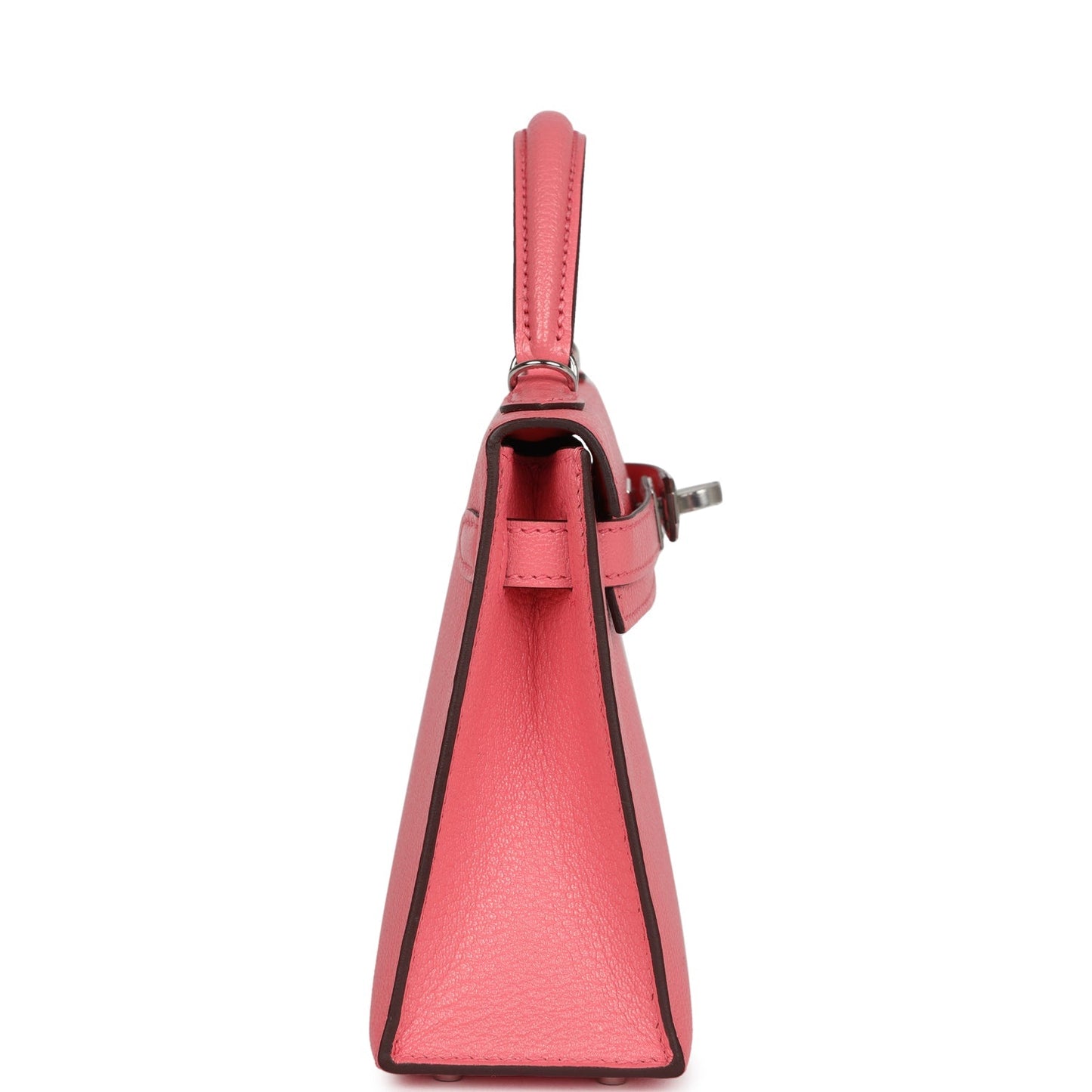 Hermes Kelly Sellier 20 Rose D'Ete Verso Chèvre Palladium Hardware