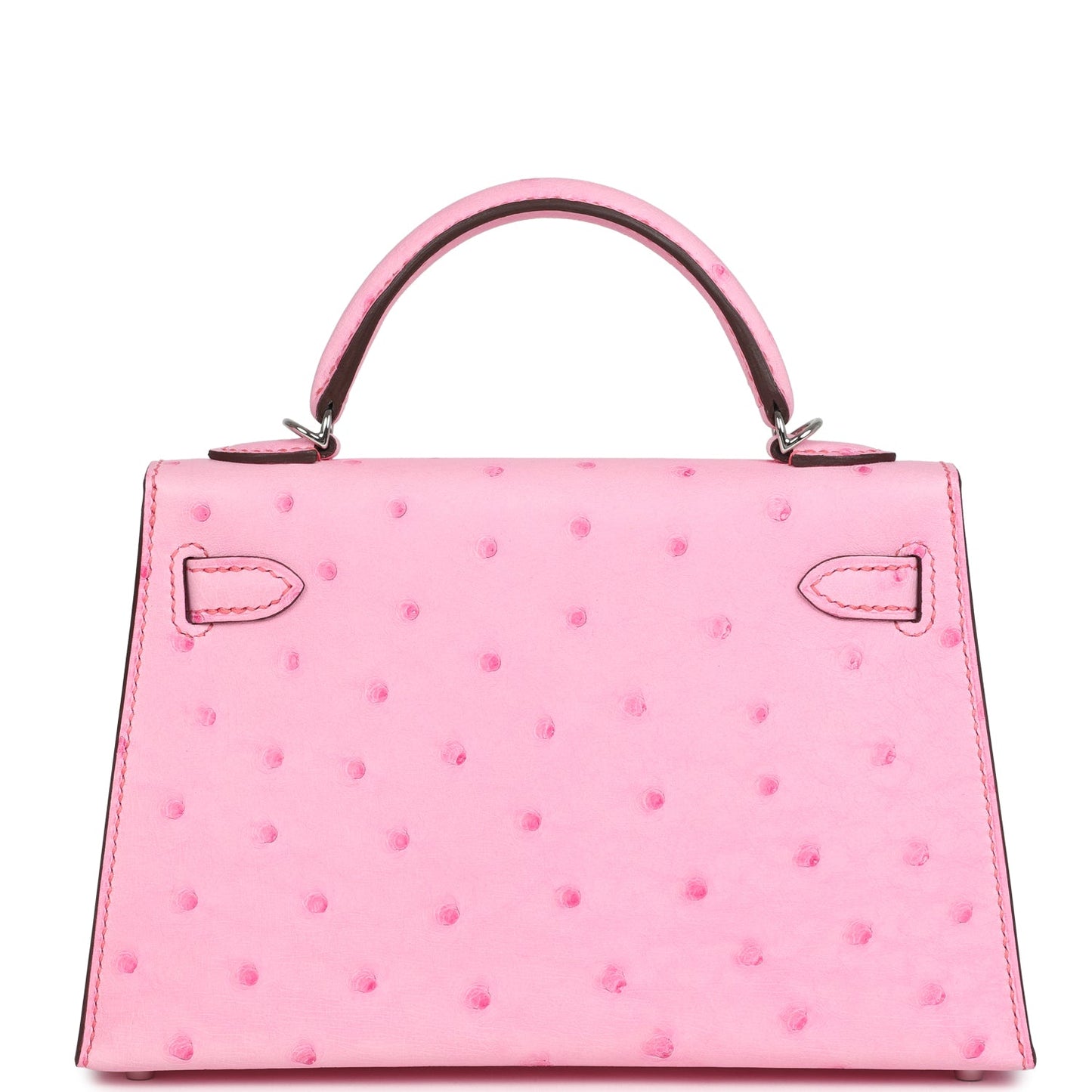 Hermes Kelly Sellier 20 Bubblegum Ostrich Palladium Hardware