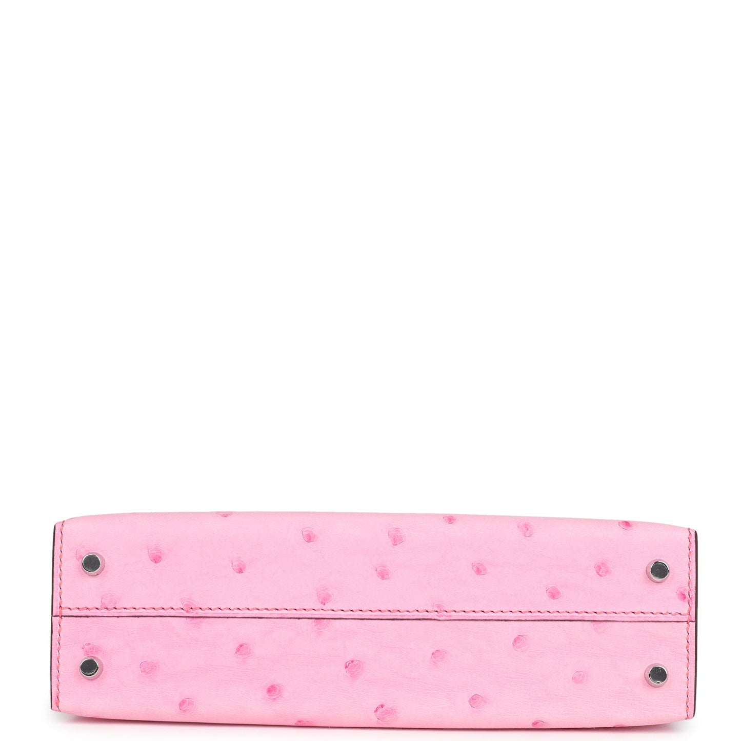Hermes Kelly Sellier 20 Bubblegum Ostrich Palladium Hardware