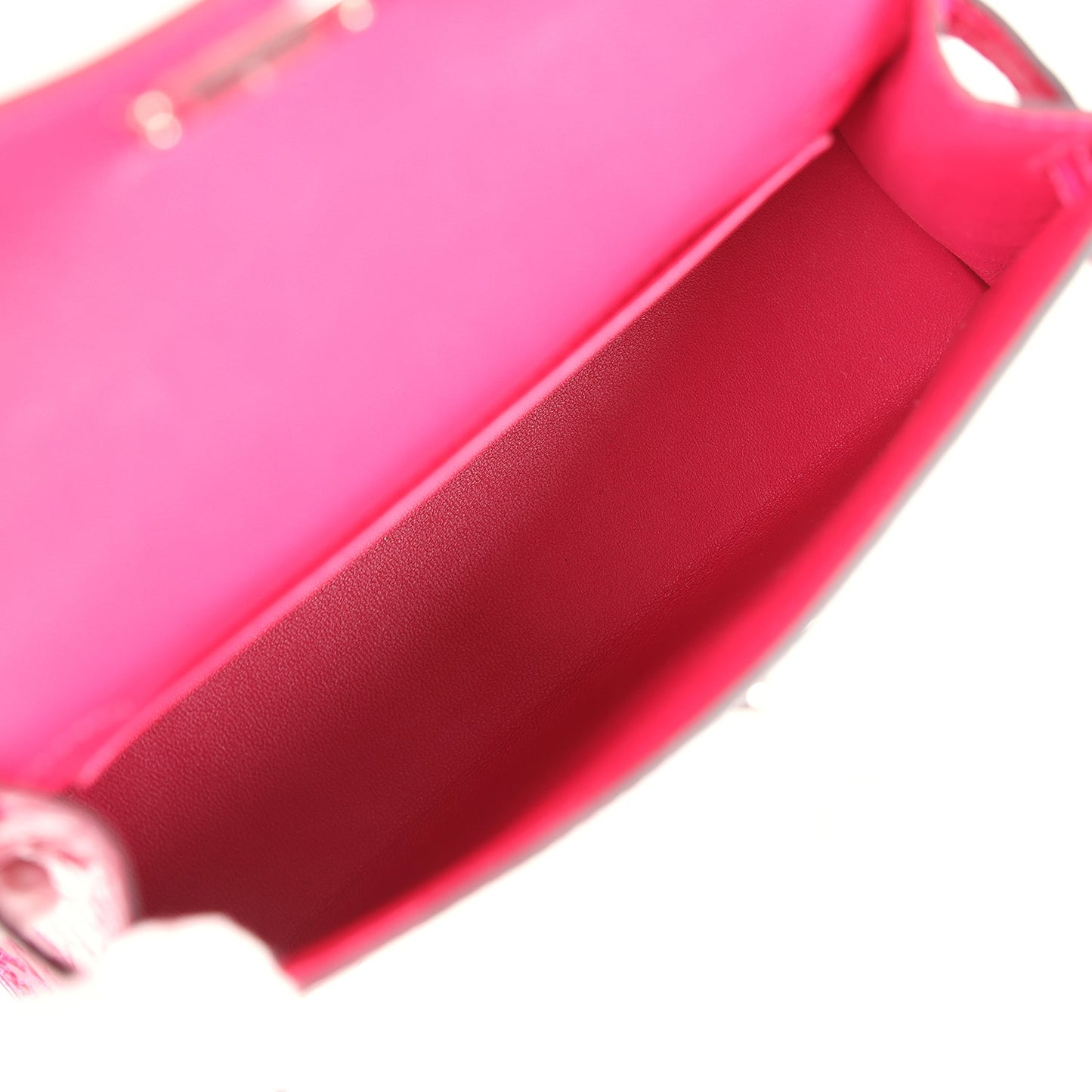 Hermes Kelly Sellier 20 Framboise Shiny Alligator Palladium Hardware