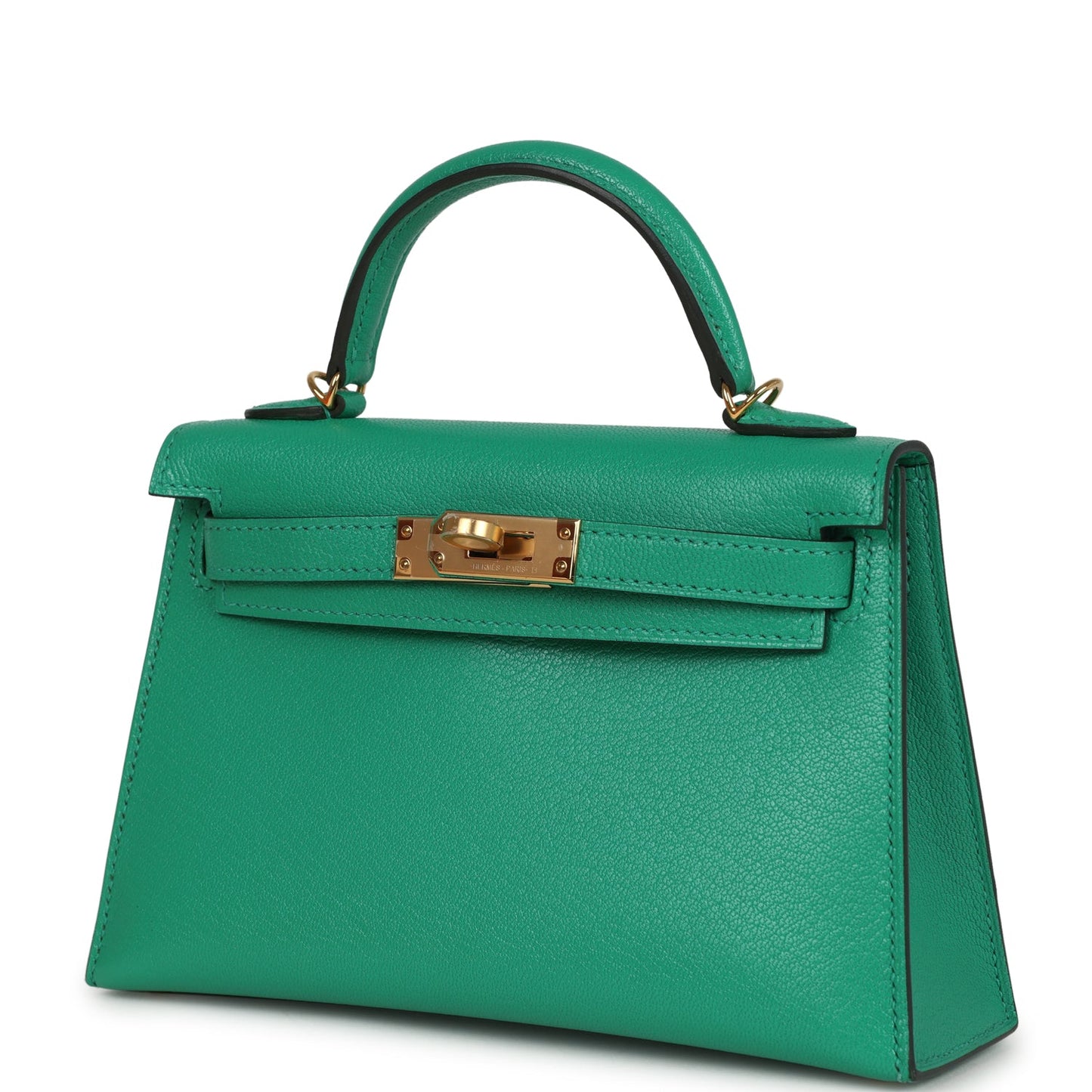 Hermes Kelly Sellier 20 Menthe Chevre Chamkila Gold Hardware