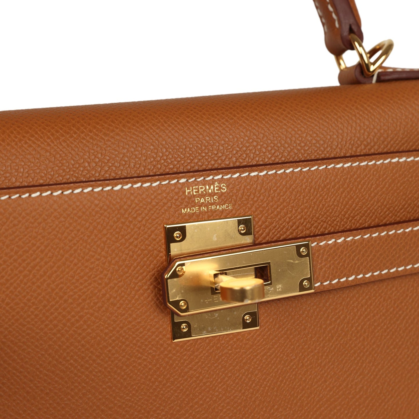 Hermes Kelly Sellier 28 Gold Epsom Gold Hardware