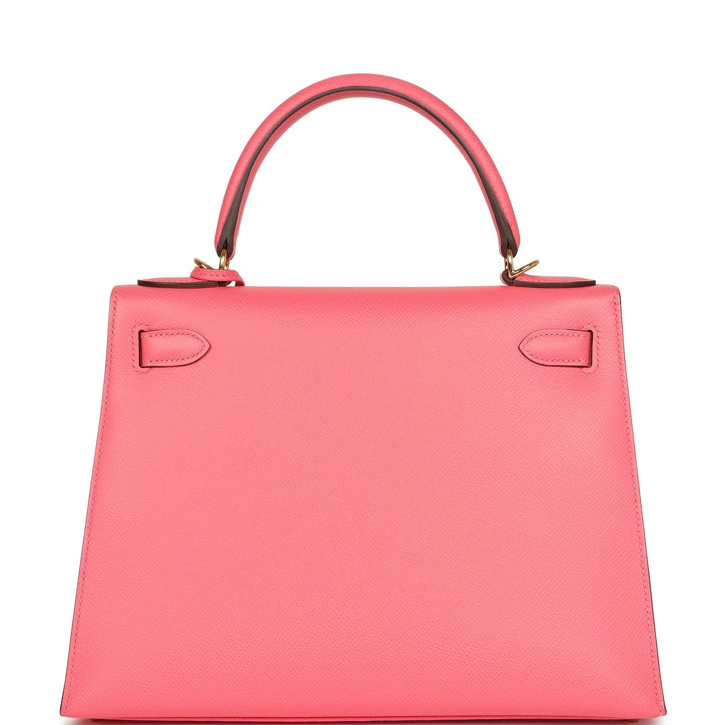 Pre-owned Hermes Kelly Sellier 28 Rose Lipstick Epsom Gold Hardware