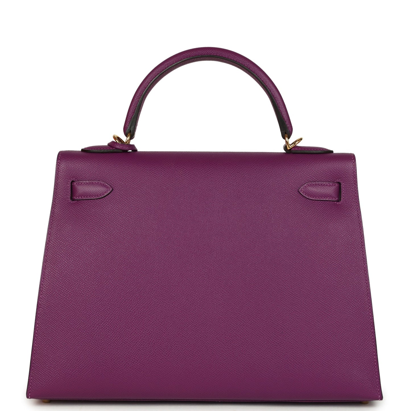 Pre-owned Hermes Kelly Sellier 32 Anemone Epsom Gold Hardware