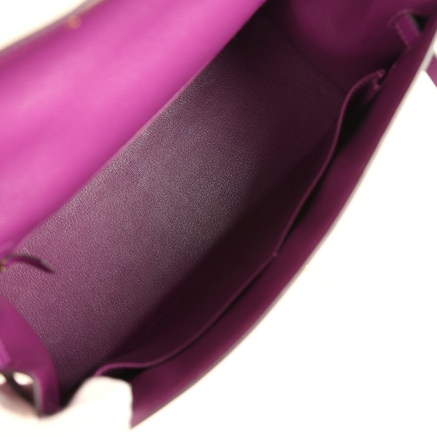 Pre-owned Hermes Kelly Sellier 32 Anemone Epsom Gold Hardware