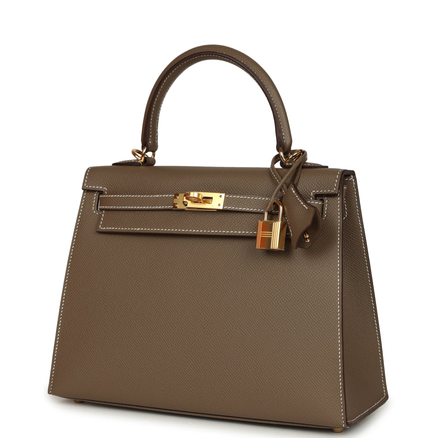 Hermes Kelly Sellier 25 Etoupe Epsom Gold Hardware