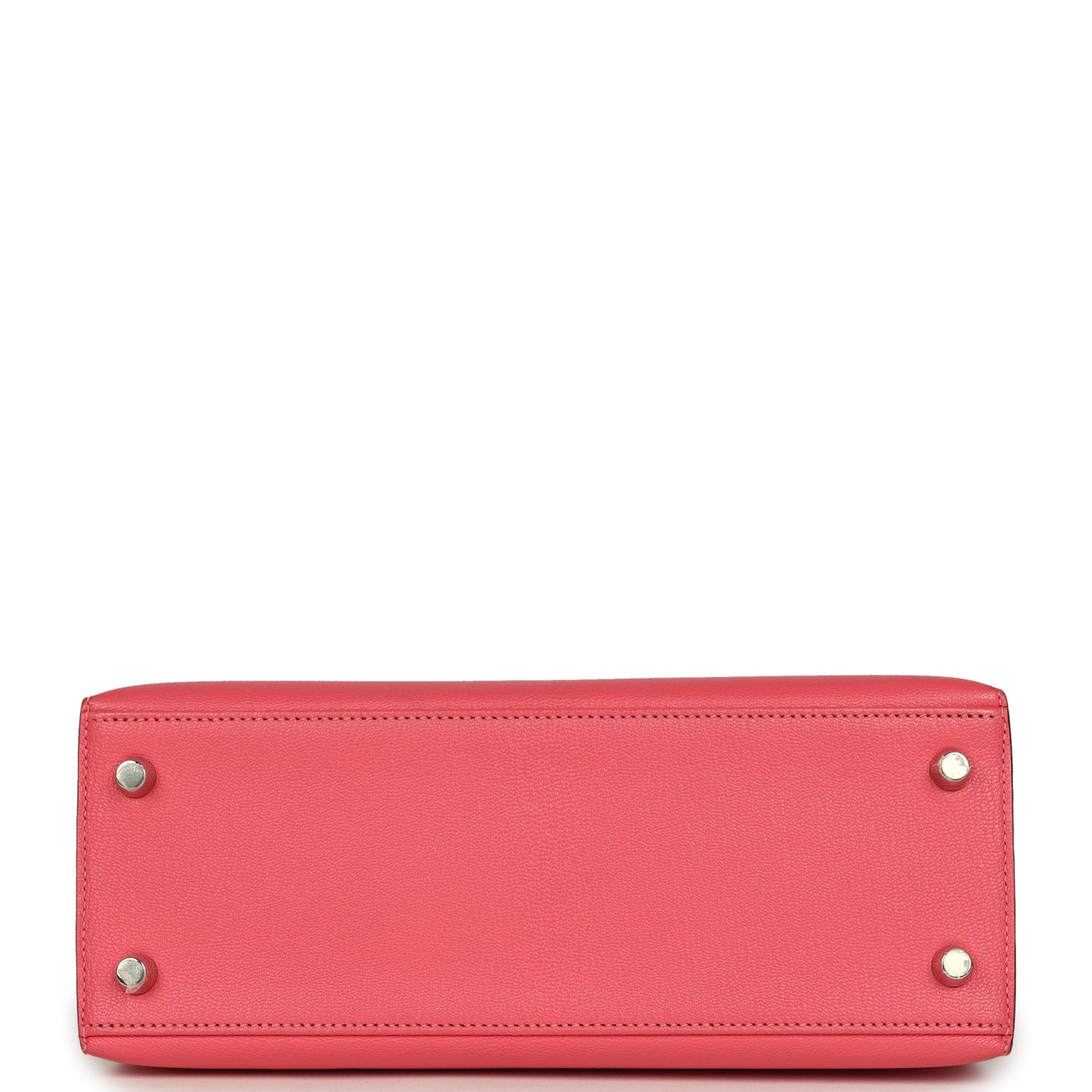 Pre-owned Hermes Kelly Sellier 25 Rose Lipstick Chevre Mysore Palladium Hardware