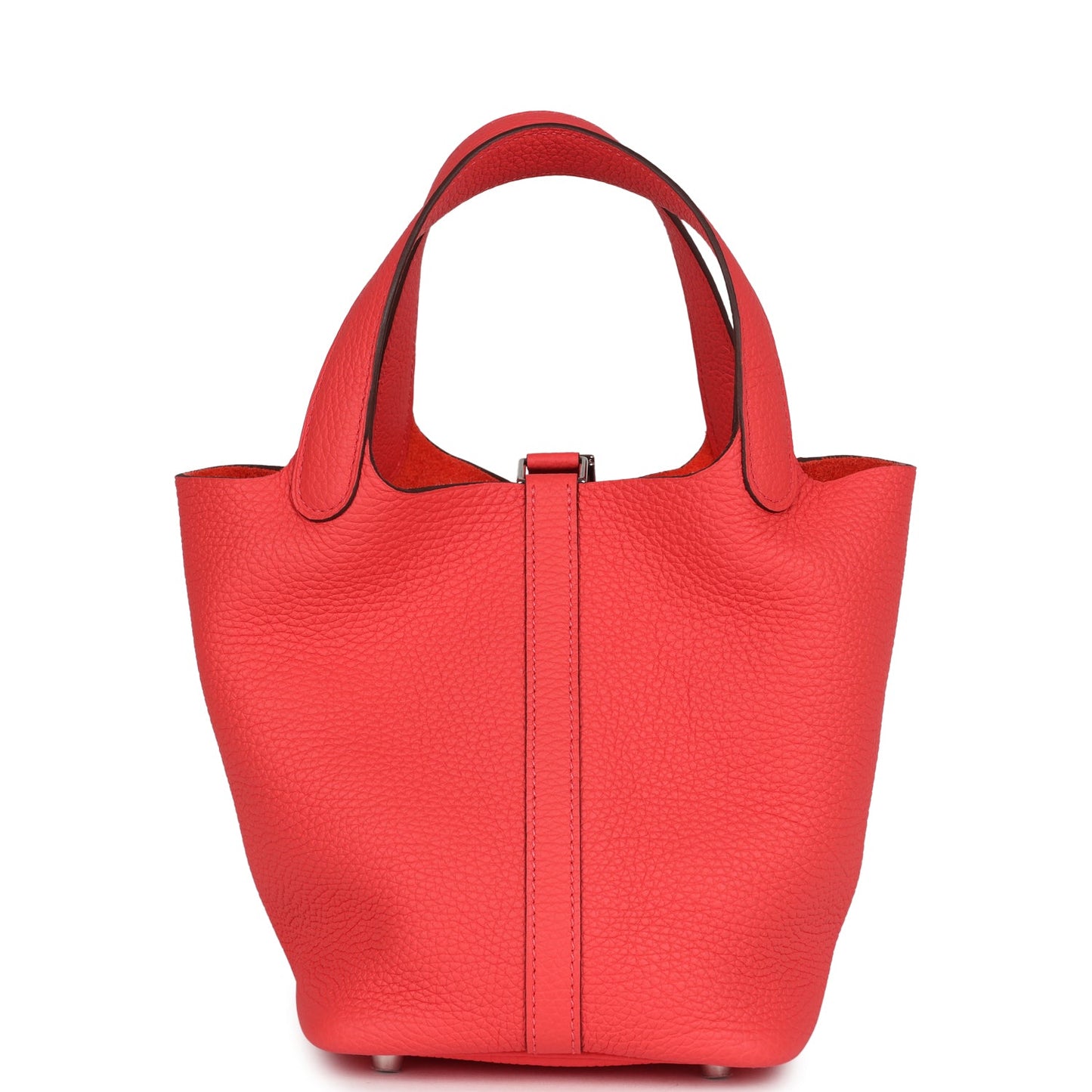 Hermes Picotin Lock 18 Rose Texas Clemence Palladium Hardware