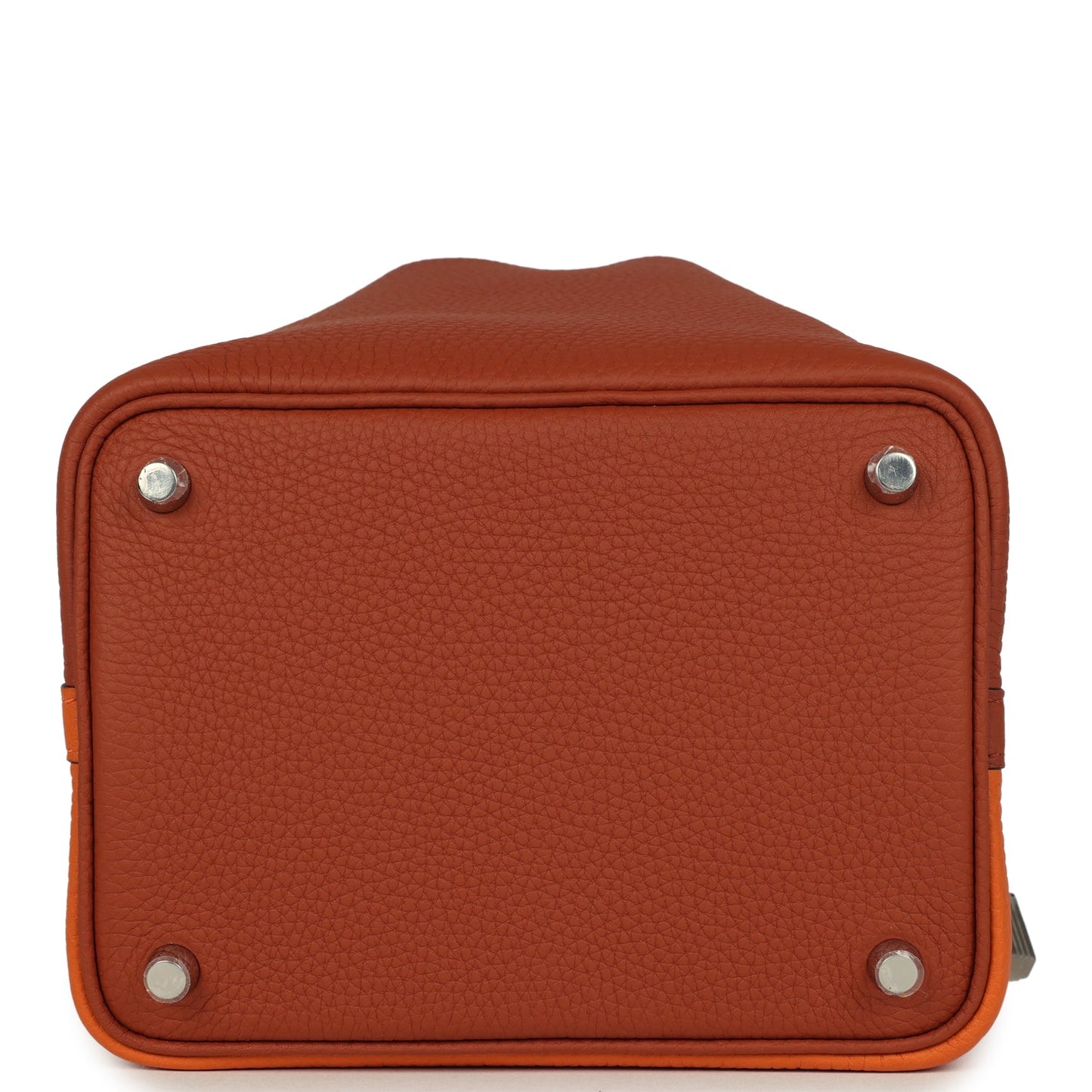 Hermes Picotin Lock 18 Casaque Orange, Cuivre and Gold Clemence Palladium Hardware