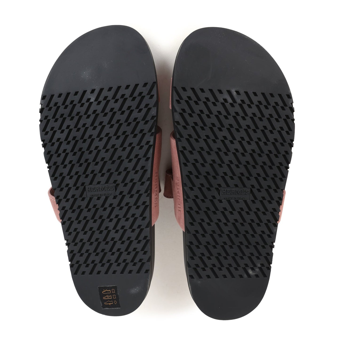 Hermes Chypre Techno Sandal Rose Antique Suede Palladium Hardware 38 EU