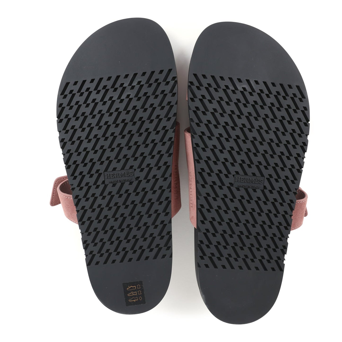 Hermes Chypre Techno Sandal Rose Antique Suede Palladium Hardware 39.5 EU