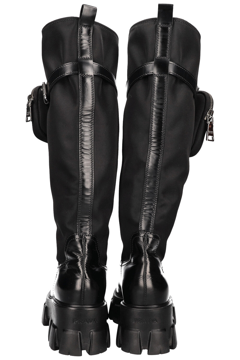 PRADA Monolith High Boots Nylon Black