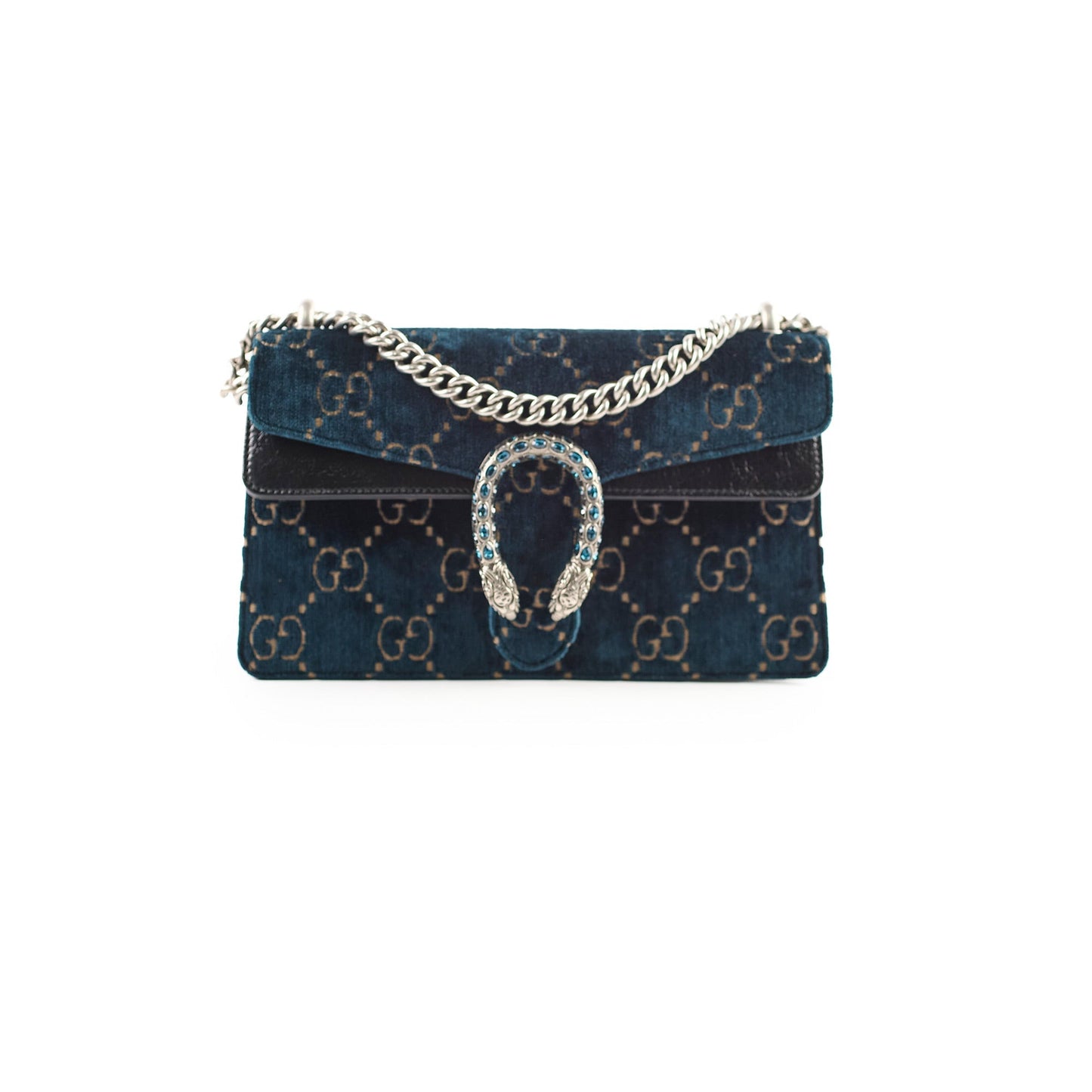 Gucci Dionysus Small Shoulder Bag Navy Velvet