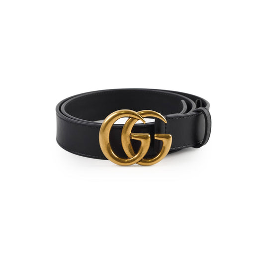 Gucci GG Marmont Belt Black Size 80