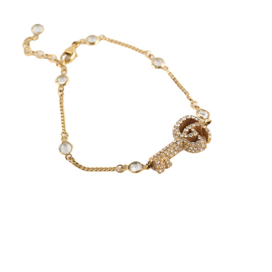Gucci Double GG Gold Key Bracelet Costume Jewellery