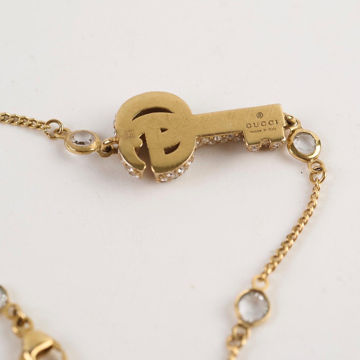 Gucci Double GG Gold Key Bracelet Costume Jewellery