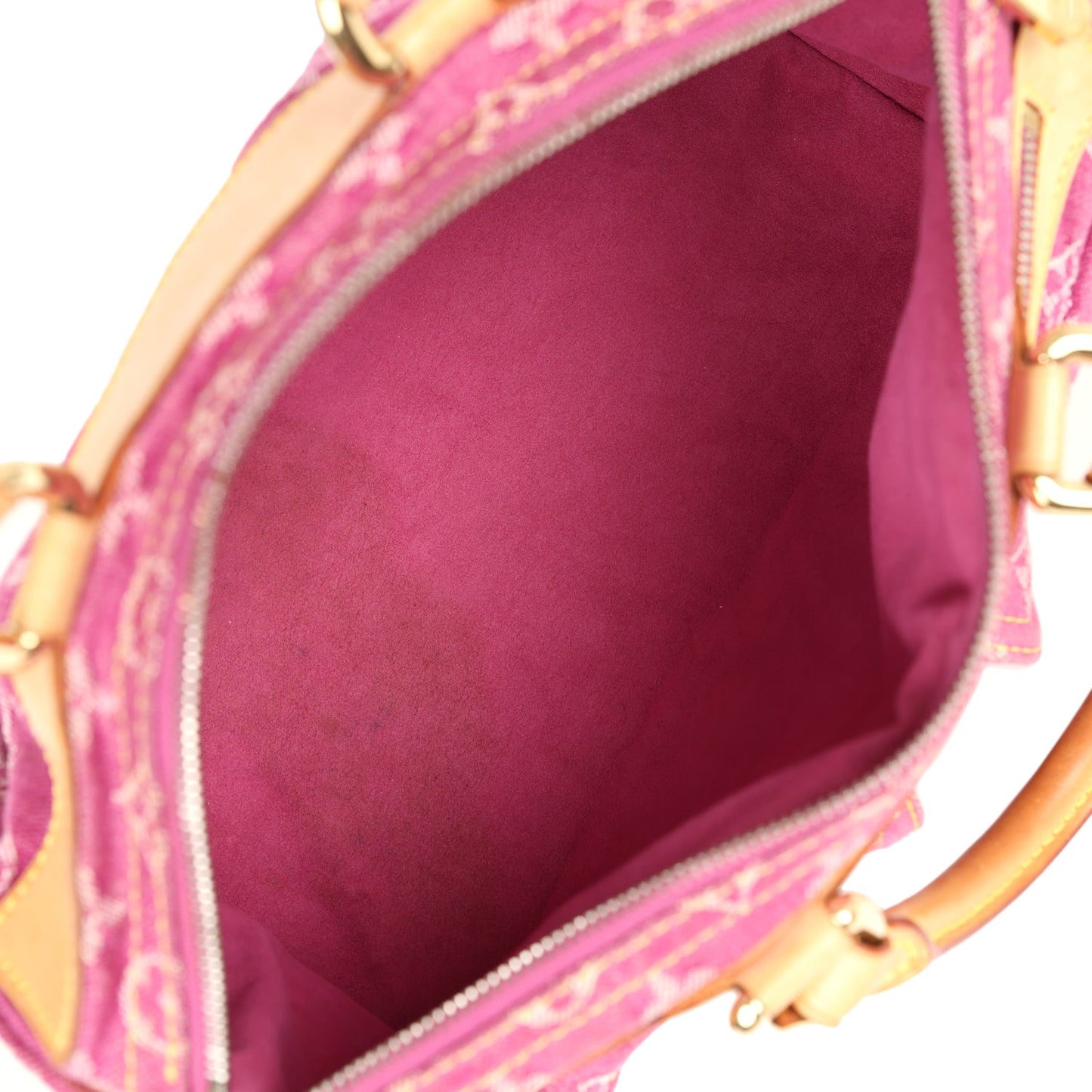 Vintage Louis Vuitton Neo Speedy Pink Denim Monogram Gold Hardware