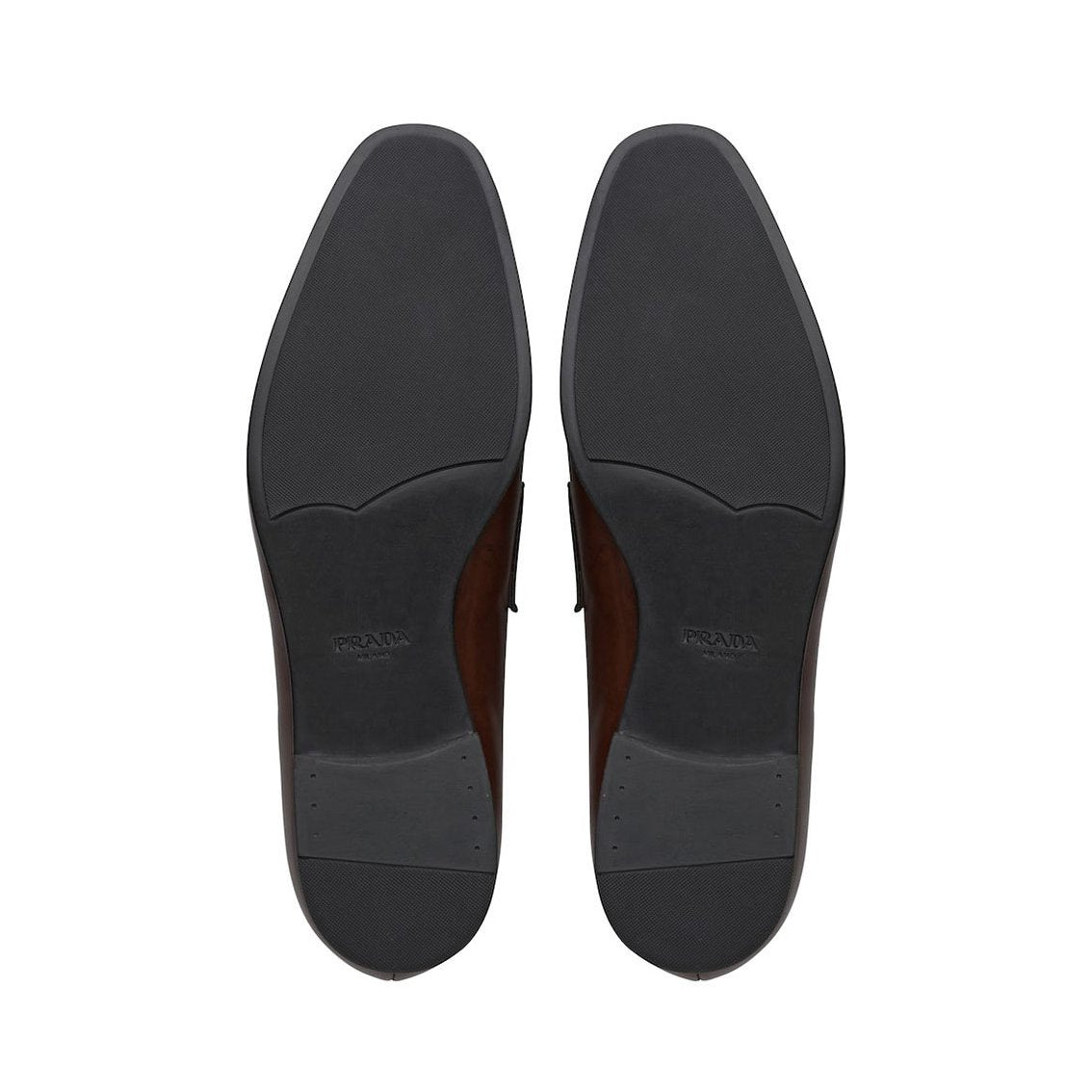 Prada 2DC192-V69 Men's Shoes Brown Calf-Skin Leather Penny Loafers (PRM1021)