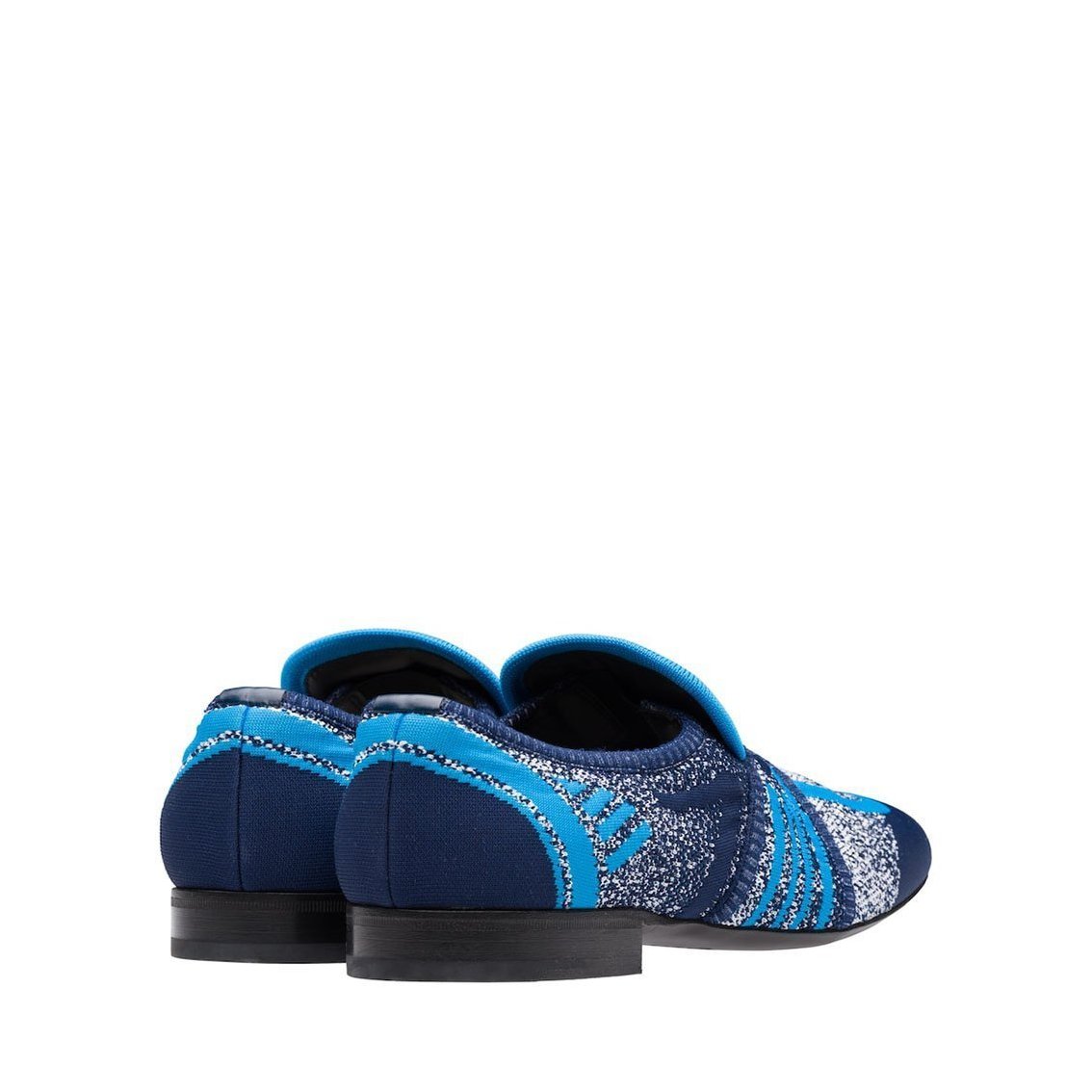 Prada 2DG098-3KK5 Men's Shoes Blue Technical Fabric Penny Loafers (PRM1024)