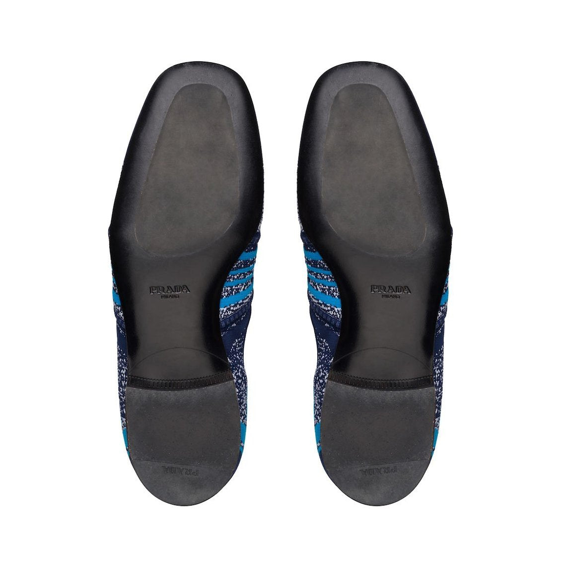 Prada 2DG098-3KK5 Men's Shoes Blue Technical Fabric Penny Loafers (PRM1024)