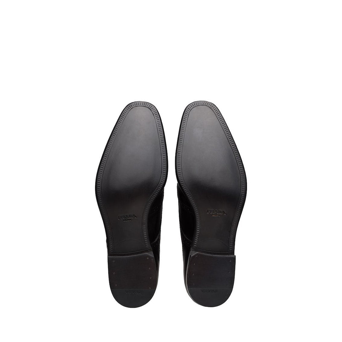 Prada 2EB109-3F33 Men's Shoes Black Calf-Skin Leather Derby Oxfords (PRM1026)