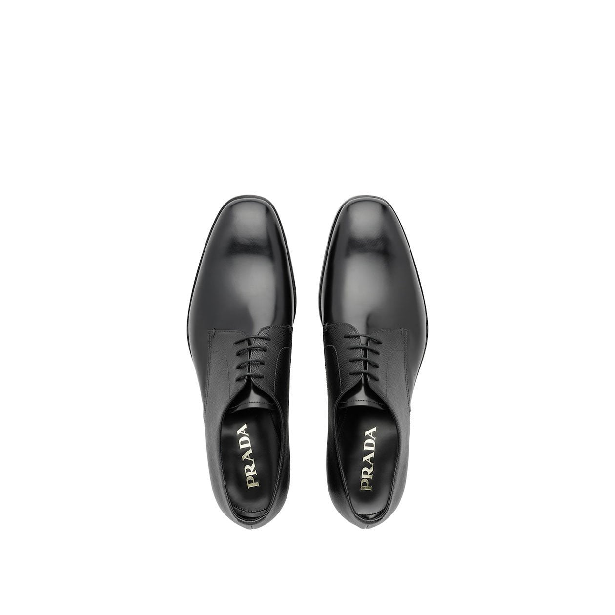 Prada 2EB174-UWU Men's Shoes Black Saffiano / Calf-Skin Leather Oxfords (PRM1008)