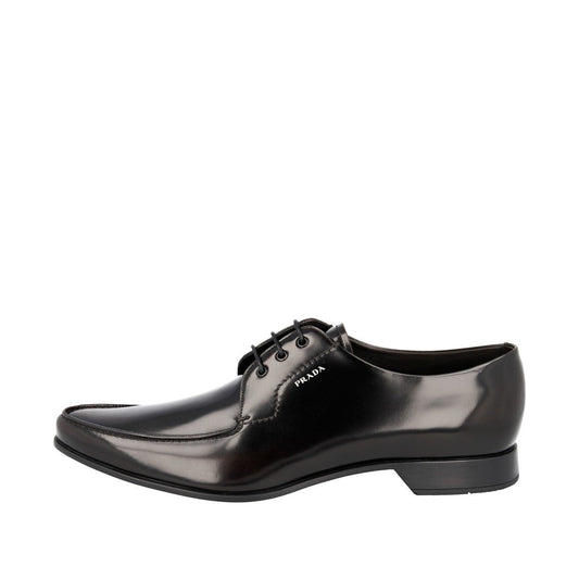 Prada 2EC124-P39 Men's Shoes Black Calf-Skin Leather Oxfords (PRM1041)