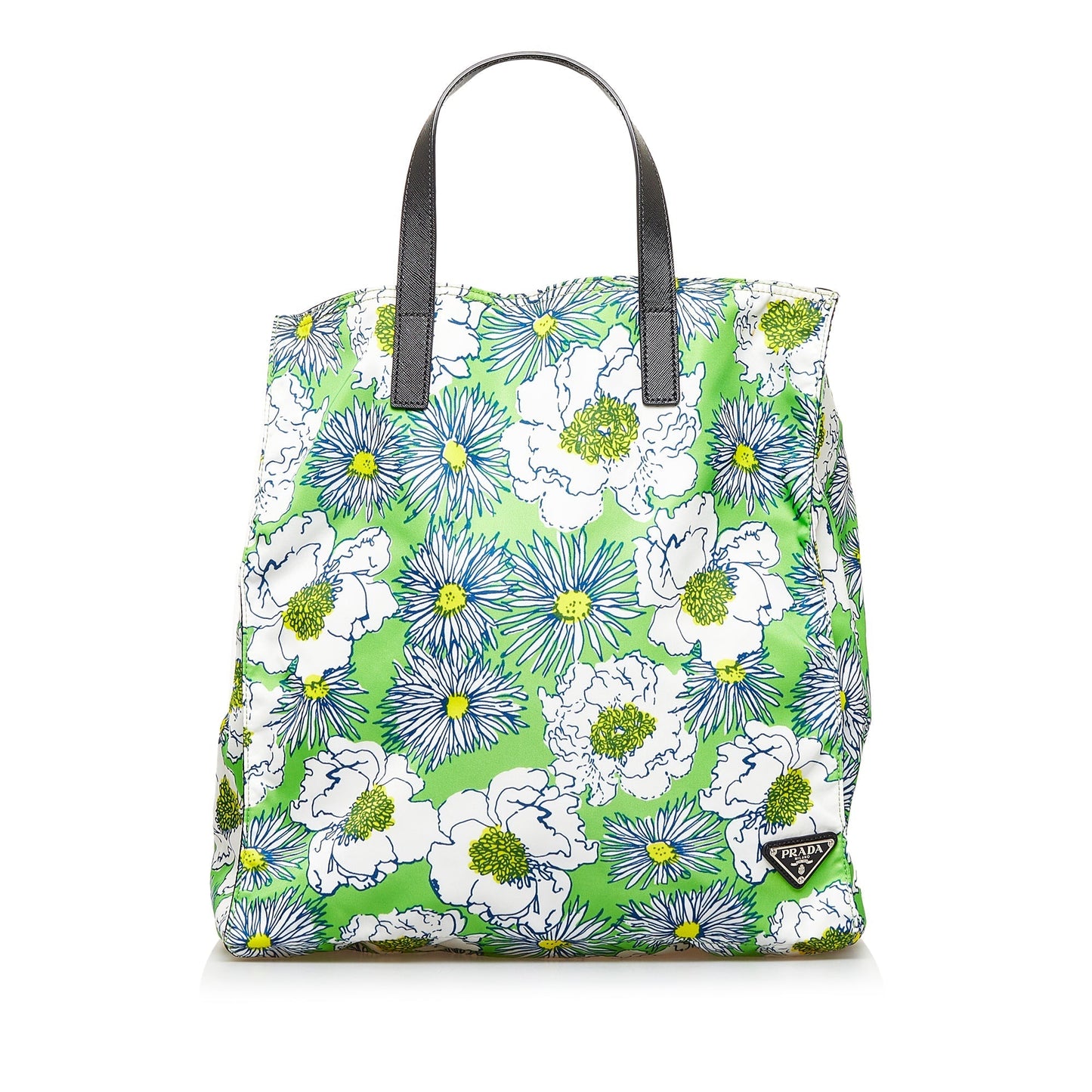 Green Prada Tessuto Stampato Tote