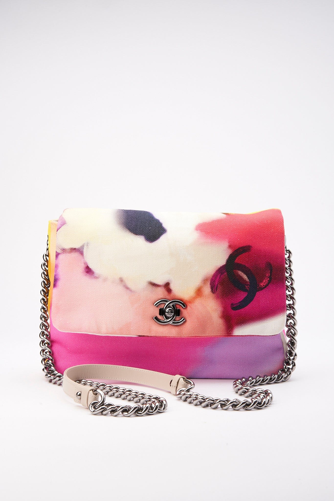 2015 Chanel Floral Watercolour Flap Bag - Never