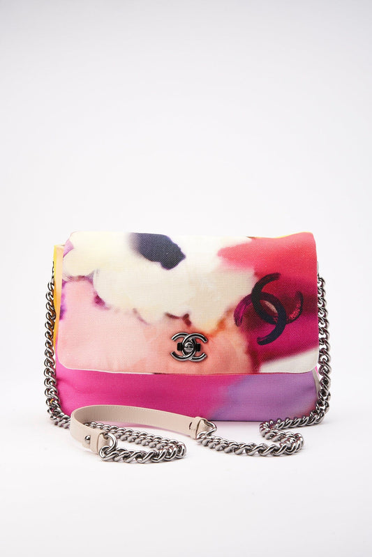 2015 Chanel Floral Watercolour Flap Bag - Never