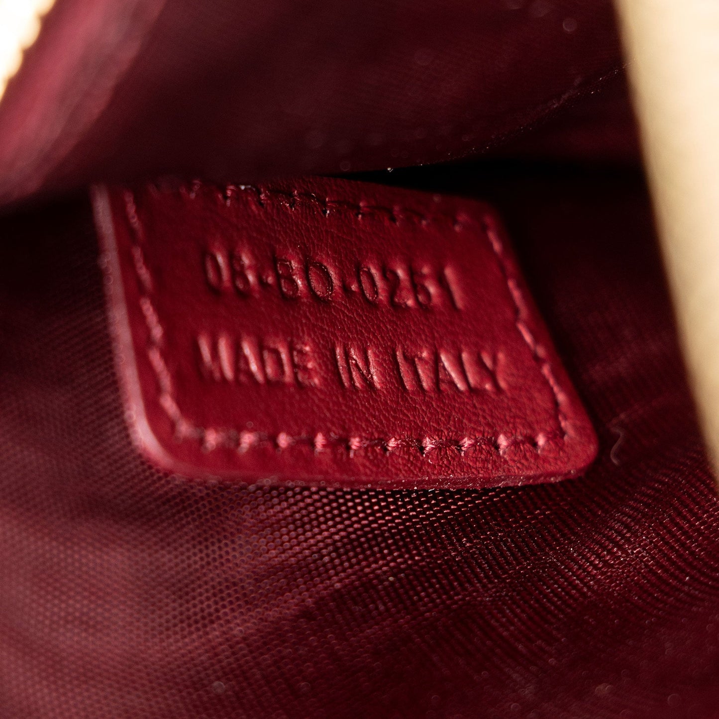 Dior Patent Leather Lady Dior Insert