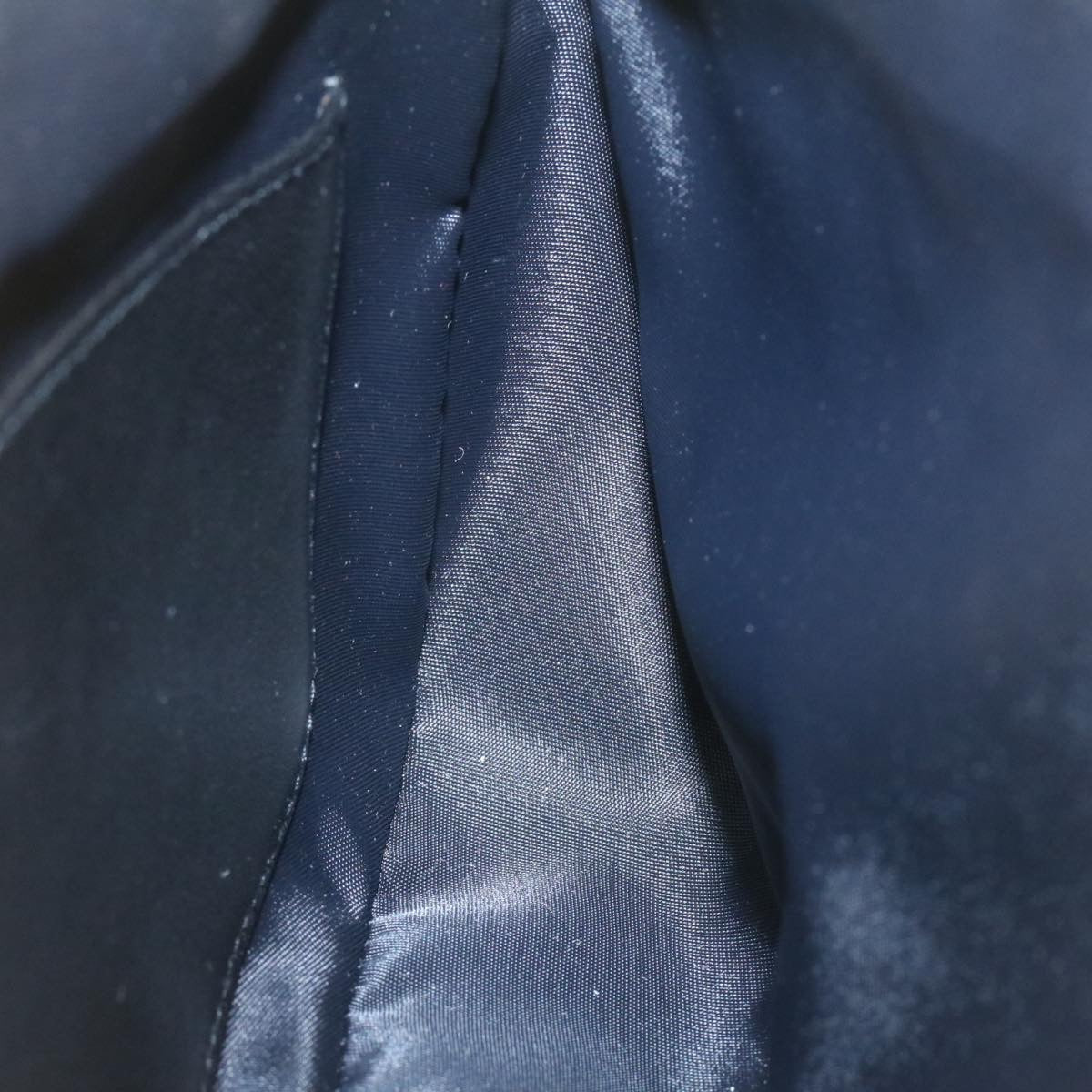 CHRISTIAN DIOR Chain Lady Dior Accessory Pouch Enamel Black Auth am427b