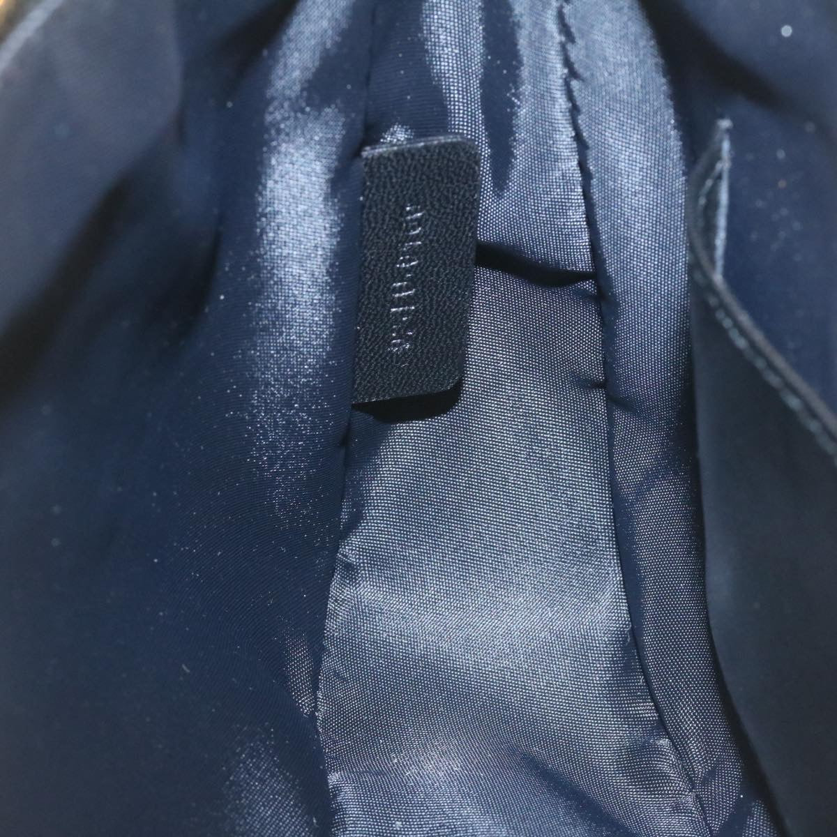 CHRISTIAN DIOR Chain Lady Dior Accessory Pouch Enamel Black Auth am427b