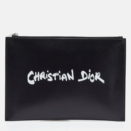 Dior  Leather Logo Slim Pouch