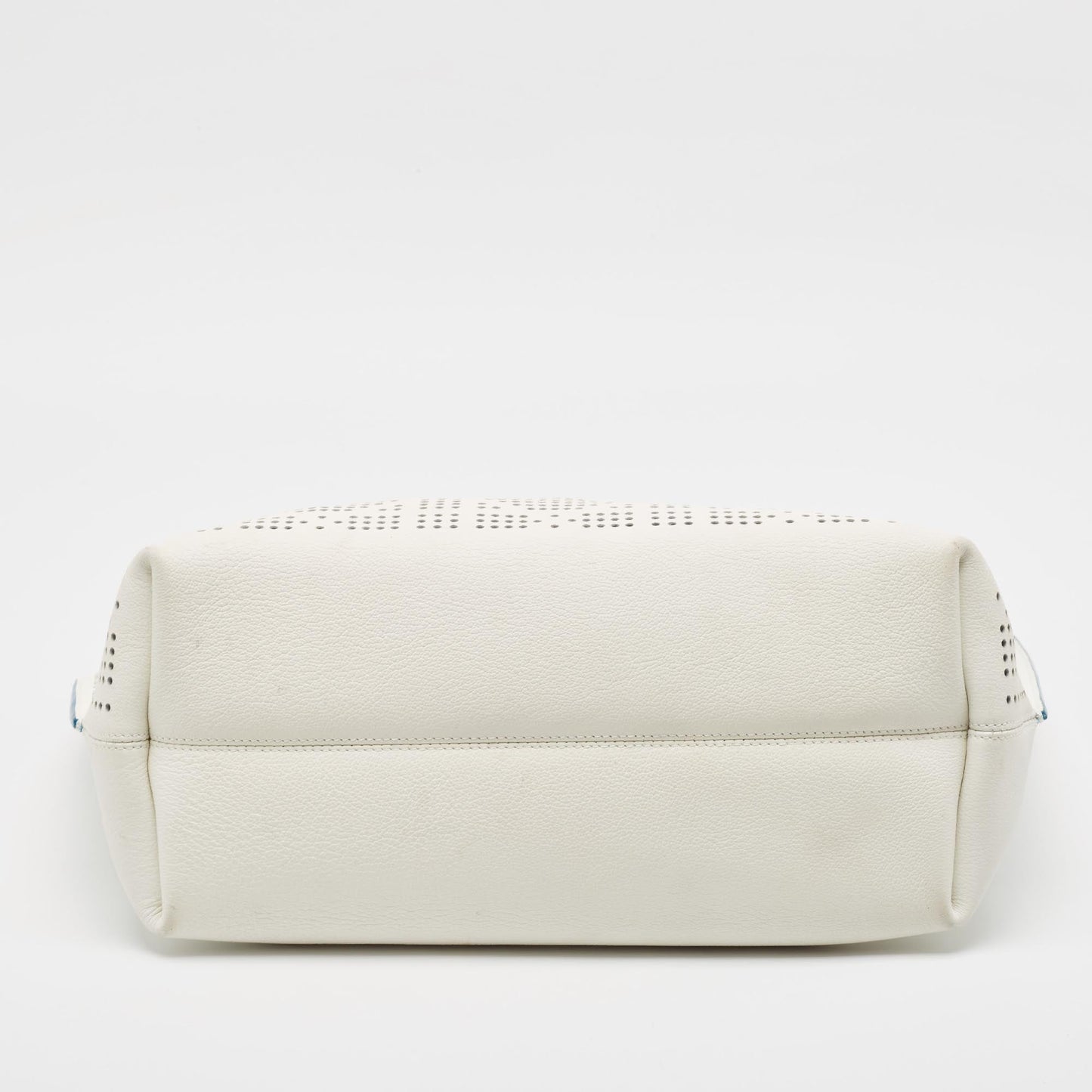 Dior White Cannage Perforated Leather Dioriva Tote