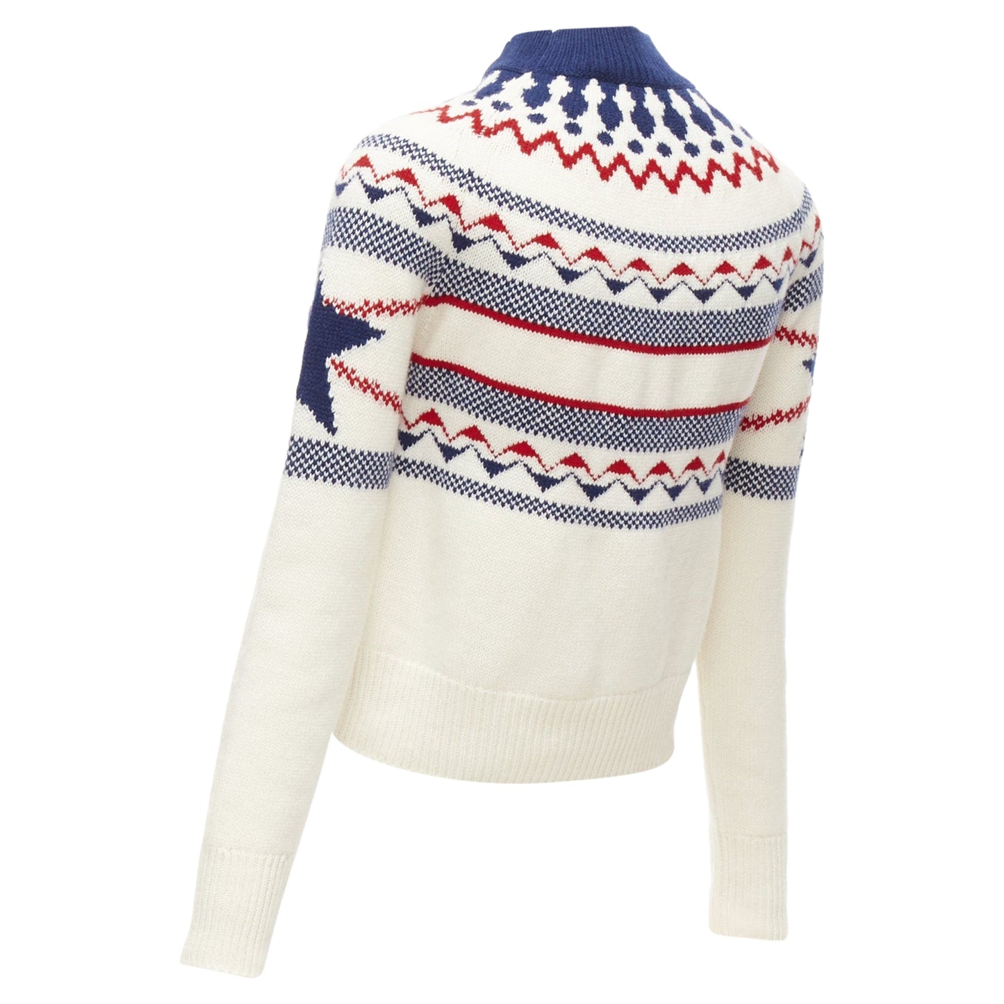 Christian Dior Dioralps cream wool cashmere fairisle sweater