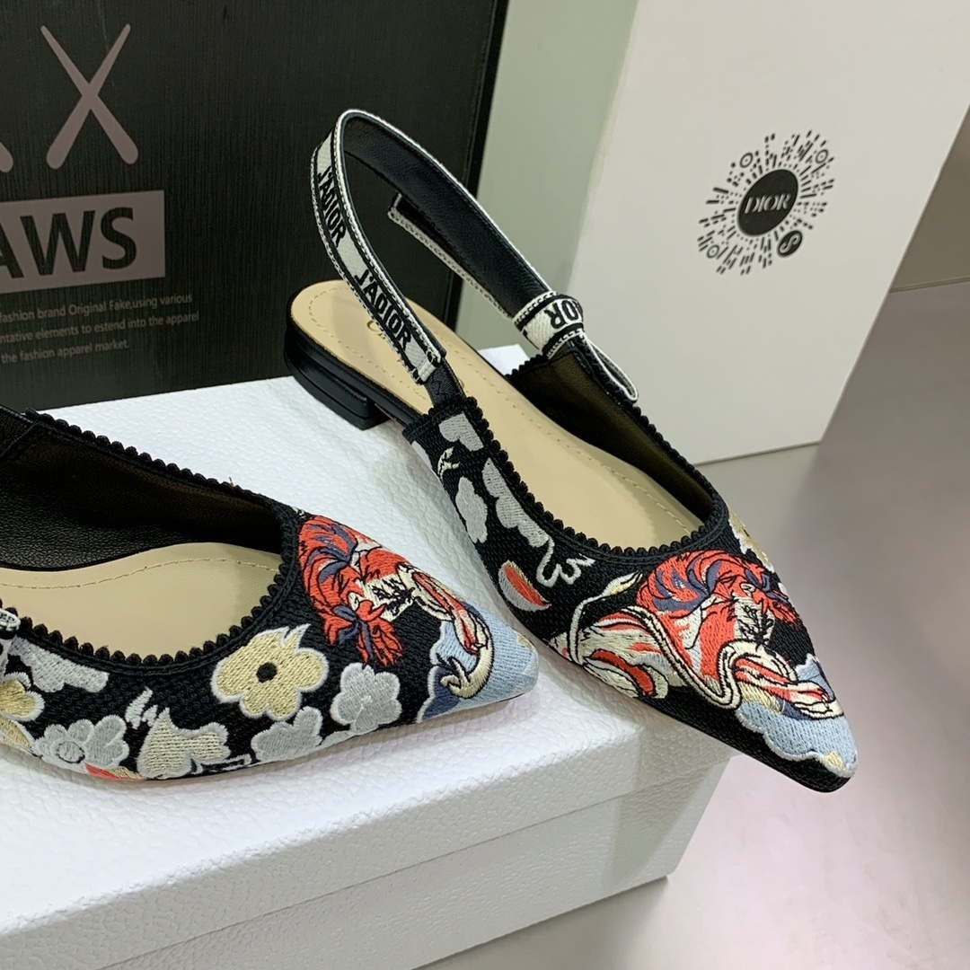 Dior Women’s Shoes KCB384TFL_S900 J’ADIOR Slingback Ballerina Flat