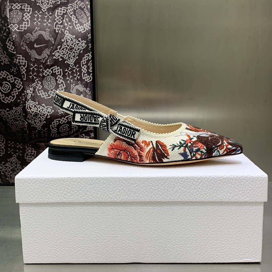 Dior Women’s Shoes KCB384TFL_S900 J’ADIOR Slingback Ballerina Flat