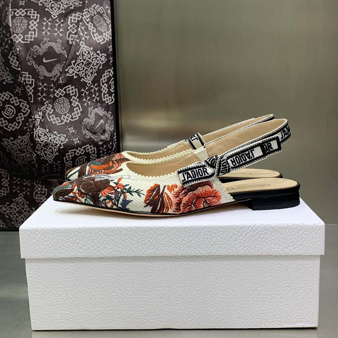 Dior Women’s Shoes KCB384TFL_S900 J’ADIOR Slingback Ballerina Flat