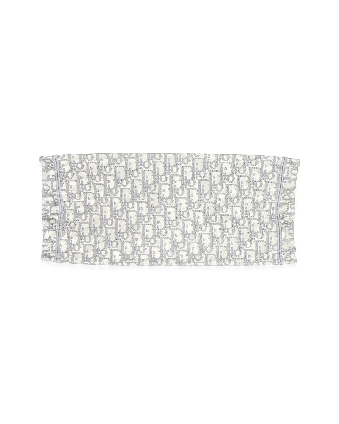 Christian Dior Ecru Gray Dior Oblique Embroidery Large Dior Book Tote